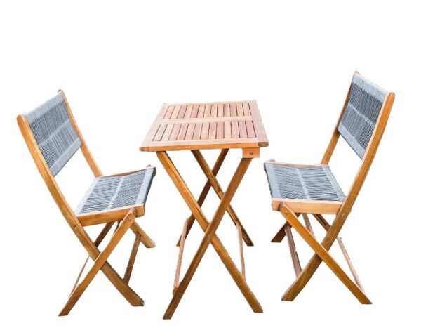 Հավաքածու ծալվող ELISA Square Bistro Set մոխրագույն