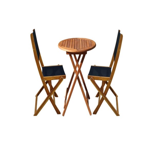 Հավաքածու ծալվող PARIS Bistro Set սև